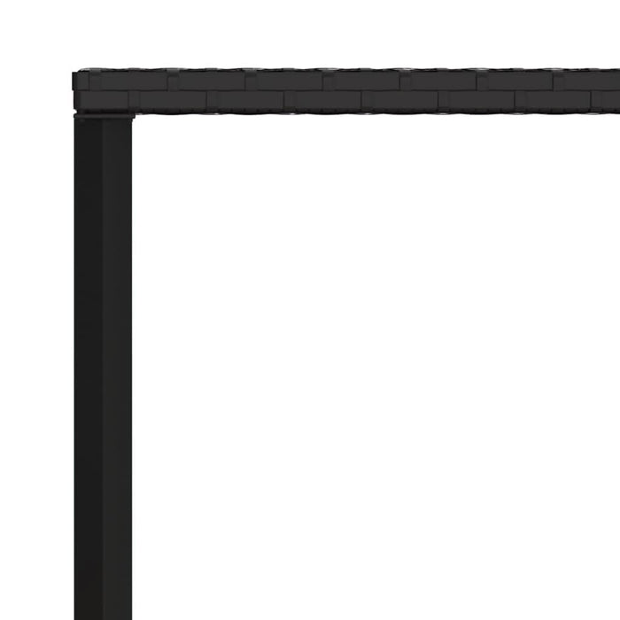 Set mobilier de grădină cu perne, 2 piese, negru, poliratan - WALTI WALTI