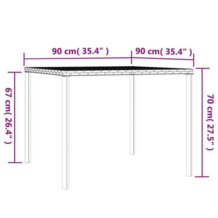 Set mobilier de grădină cu perne, 2 piese, negru, poliratan - WALTI WALTI