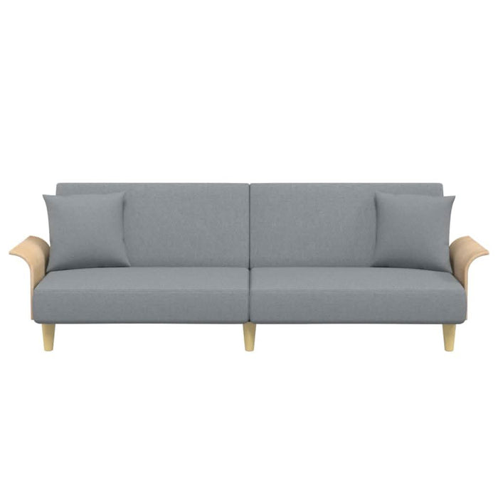 Canapea extensibilă cu cotiere, gri deschis, textil - WALTI WALTI