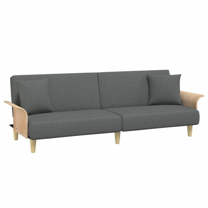 Canapea extensibilă cu cotiere, gri închis, textil - WALTI WALTI