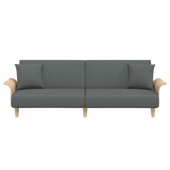 Canapea extensibilă cu cotiere, gri închis, textil - WALTI WALTI