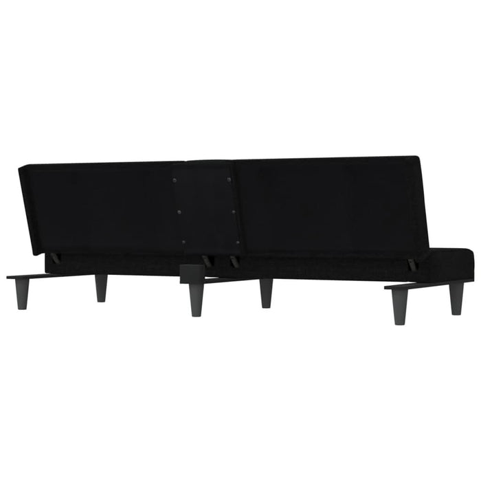 Canapea extensibilă cu suporturi de pahare, negru, textil - WALTI WALTI