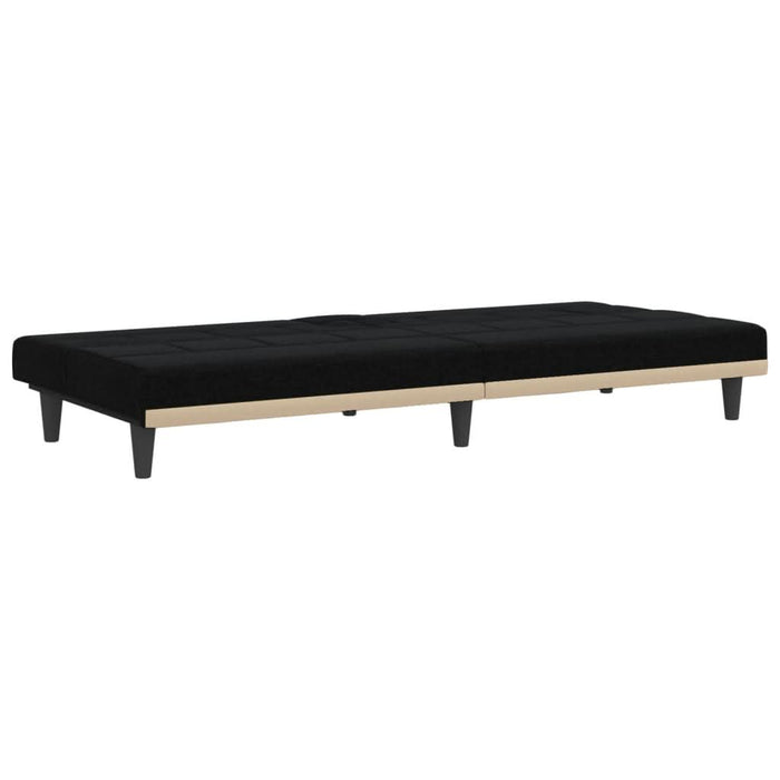 Canapea extensibilă cu suporturi de pahare, negru, textil - WALTI WALTI