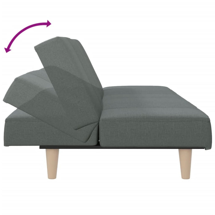 Canapea extensibilă, gri închis, material textil - WALTI WALTI
