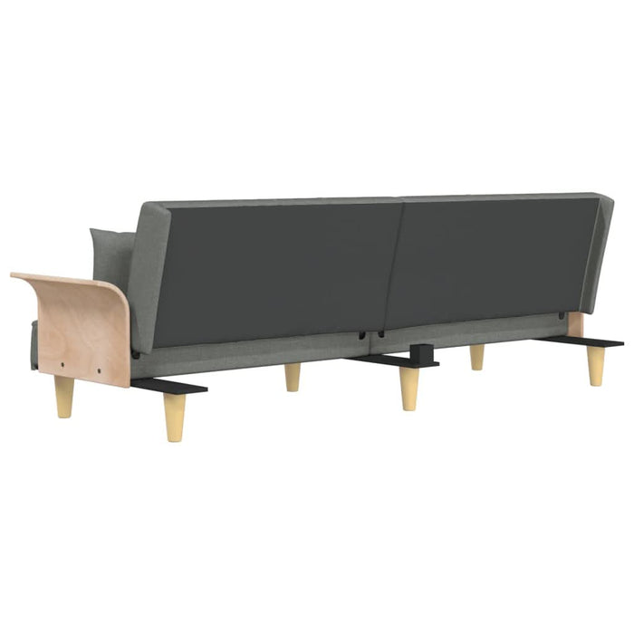 Canapea extensibilă cu cotiere, gri închis, textil - WALTI WALTI