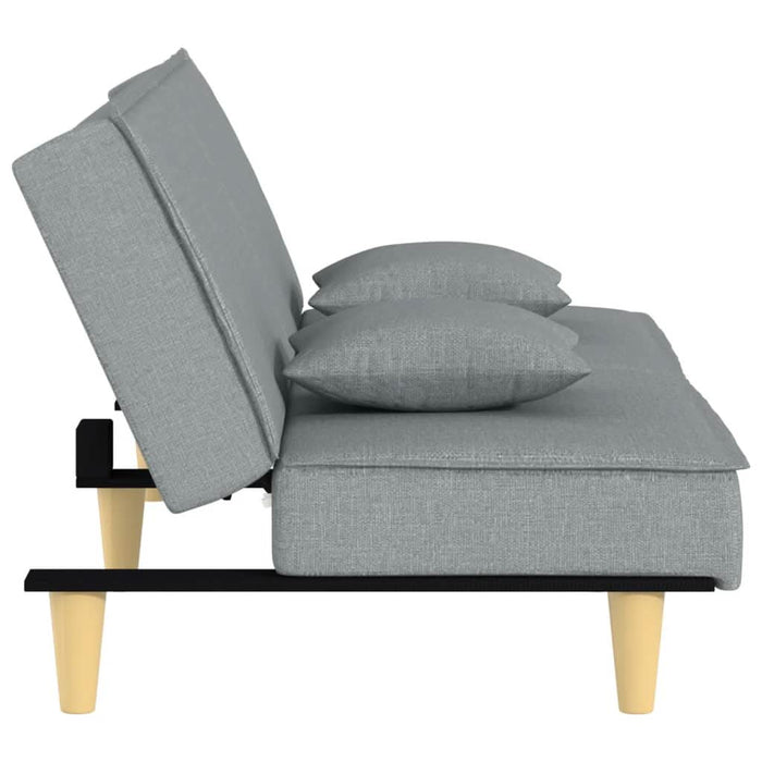 Canapea extensibilă, gri deschis, material textil - WALTI WALTI