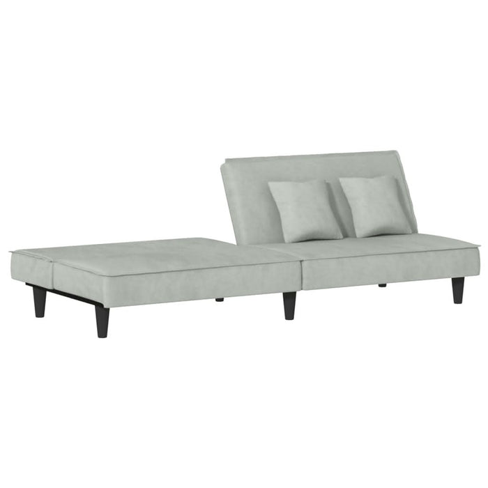 Canapea extensibilă, gri deschis, catifea - WALTI WALTI