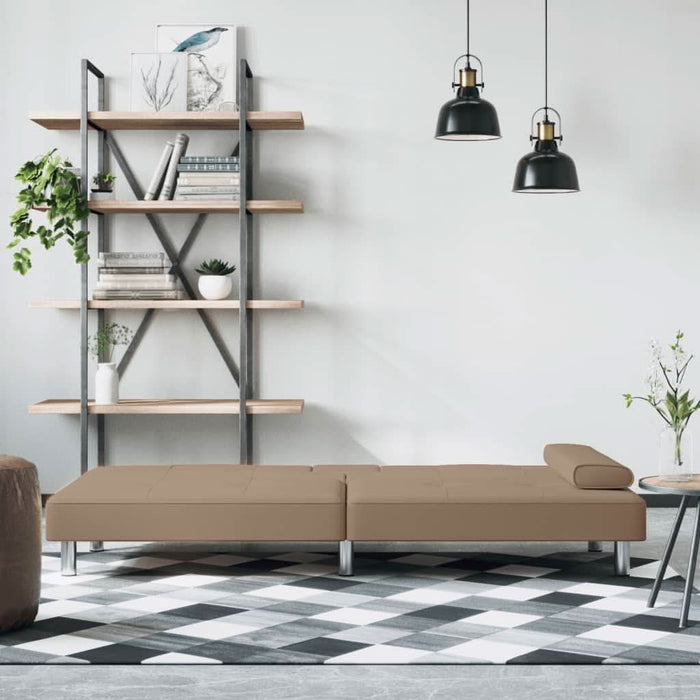 Canapea extensibilă cu suport pahare, capucino, piele ecologică - WALTI WALTI