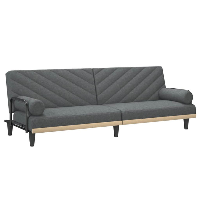 Canapea extensibilă cu cotiere, gri închis, textil - WALTI WALTI