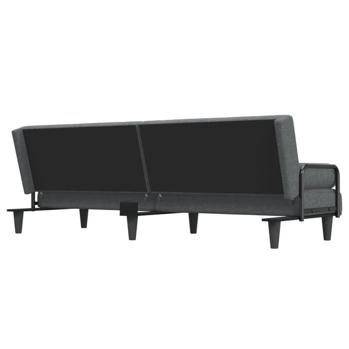 Canapea extensibilă cu cotiere, gri închis, textil - WALTI WALTI