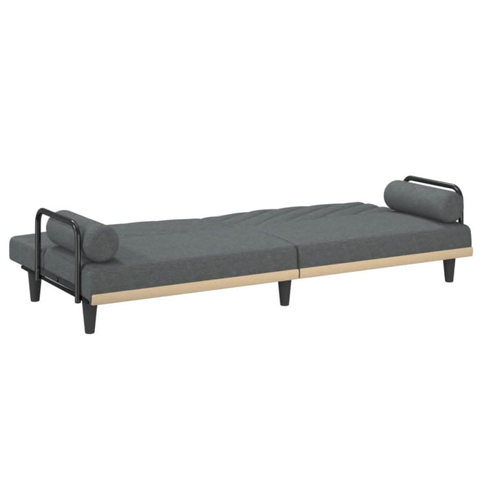 Canapea extensibilă cu cotiere, gri închis, textil - WALTI WALTI