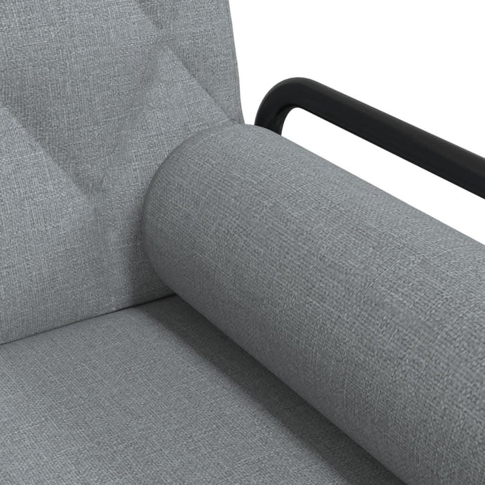 Canapea extensibilă cu cotiere, gri deschis, textil - WALTI WALTI