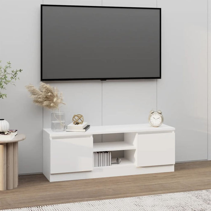 Comodă TV cu ușă, alb, 102x30x36 cm - WALTI WALTI
