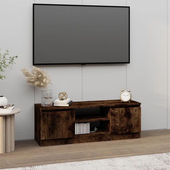 Comodă TV cu ușă, stejar fumuriu, 102x30x36 cm - WALTI WALTI