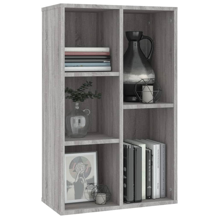 Bibliotecă/Servantă, gri sonoma, 50x25x80 cm, lemn prelucrat - WALTI WALTI