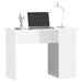Birou, alb extralucios, 100x55x75 cm, lemn prelucrat - WALTI WALTI