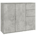 Servantă, gri beton, 91x29,5x75 cm, lemn prelucrat - WALTI WALTI