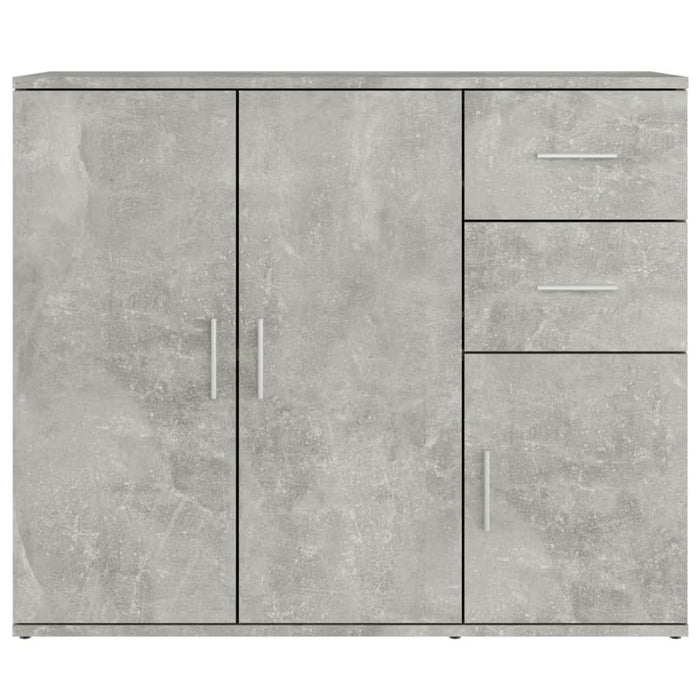Servantă, gri beton, 91x29,5x75 cm, lemn prelucrat - WALTI WALTI