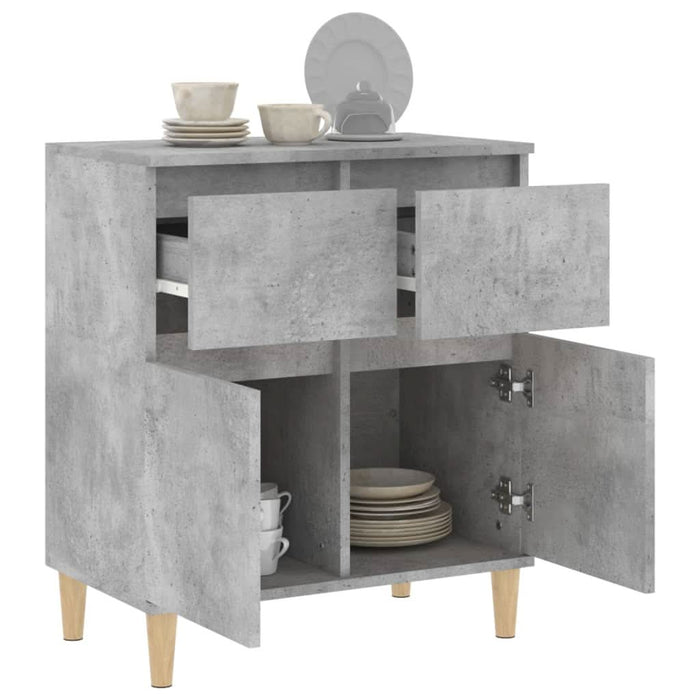 Servantă, gri beton, 60x35x70 cm, lemn prelucrat - WALTI WALTI
