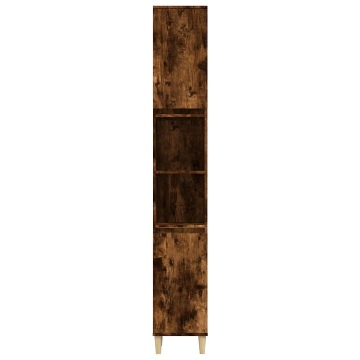Dulap de baie, stejar afumat, 30x30x190 cm, lemn prelucrat - WALTI WALTI