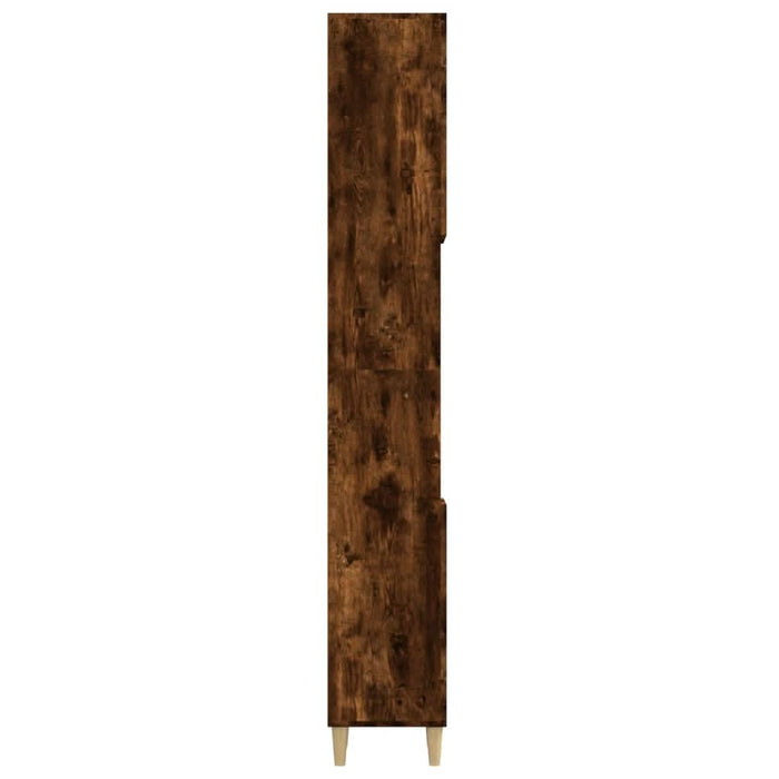 Dulap de baie, stejar afumat, 30x30x190 cm, lemn prelucrat - WALTI WALTI