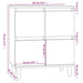 Servantă, gri beton, 60x35x70 cm, lemn prelucrat - WALTI WALTI