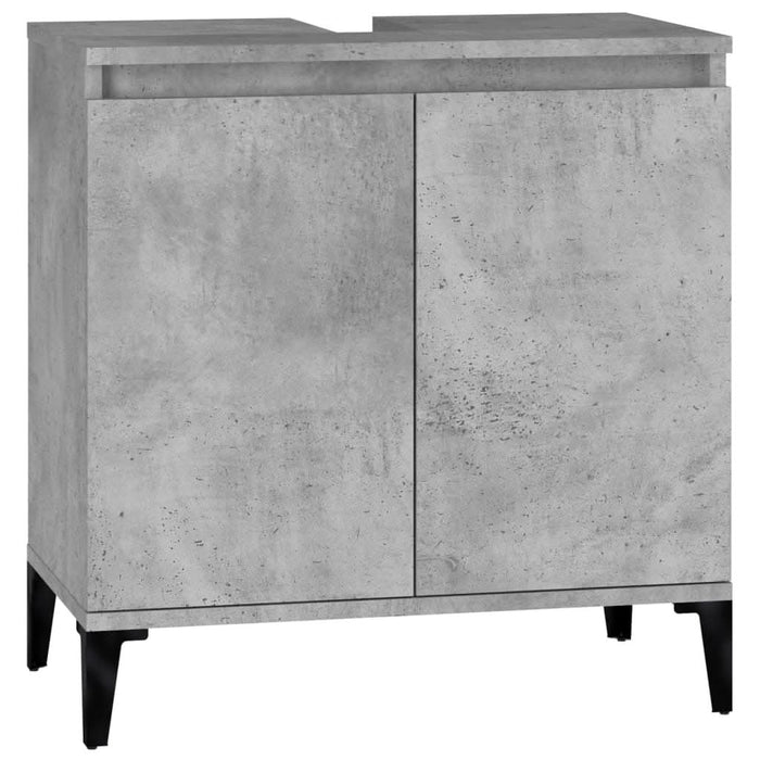 Dulap de chiuvetă, gri beton, 58x33x60 cm, lemn prelucrat - WALTI WALTI