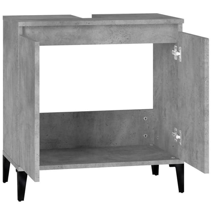 Dulap de chiuvetă, gri beton, 58x33x60 cm, lemn prelucrat - WALTI WALTI
