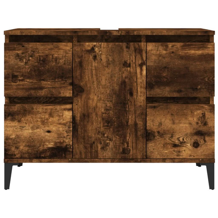 Dulap de chiuvetă, stejar afumat, 80x33x60 cm, lemn prelucrat - WALTI WALTI