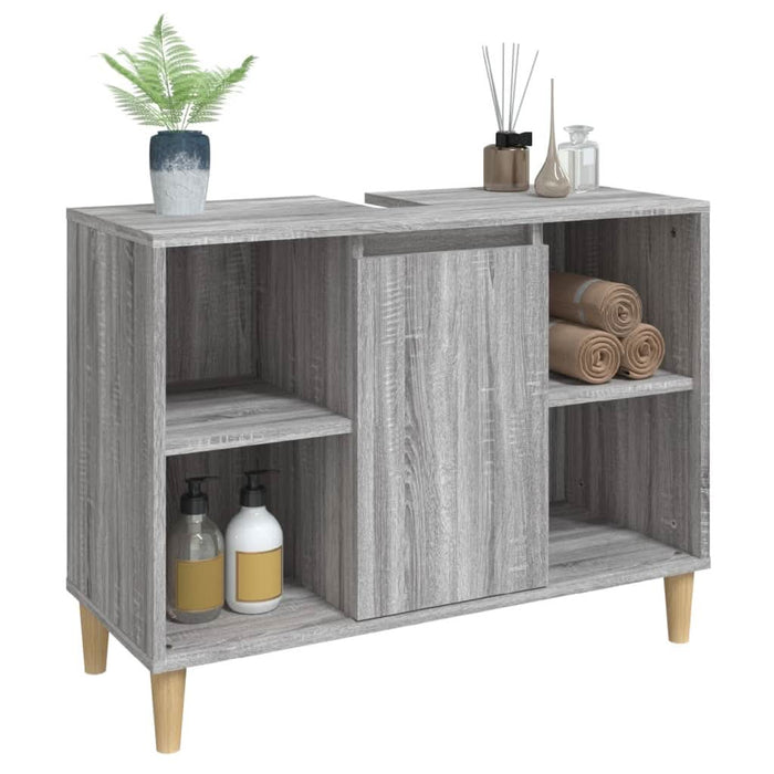 Dulap de chiuvetă, gri sonoma, 80x33x60 cm, lemn prelucrat - WALTI WALTI