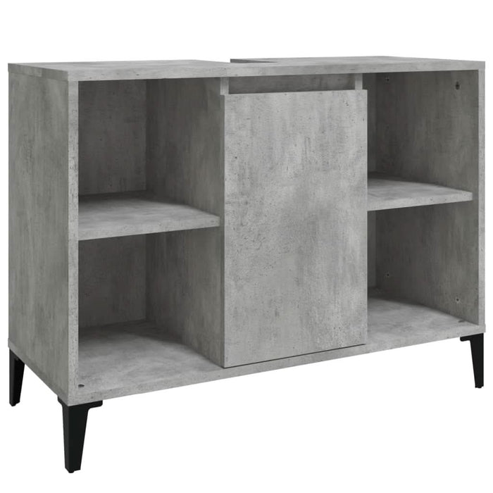 Dulap de chiuvetă, gri beton, 80x33x60 cm, lemn prelucrat - WALTI WALTI