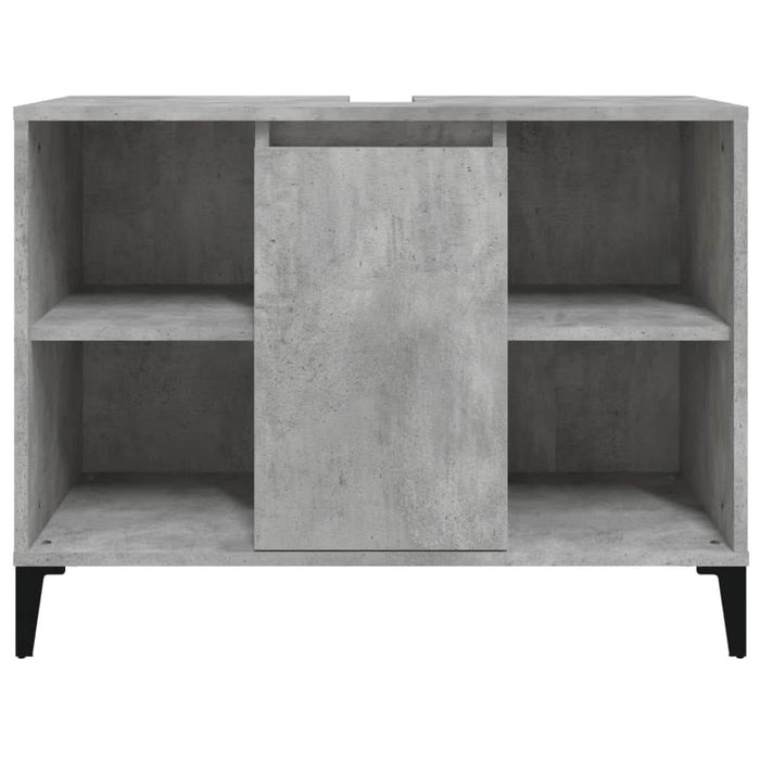 Dulap de chiuvetă, gri beton, 80x33x60 cm, lemn prelucrat - WALTI WALTI