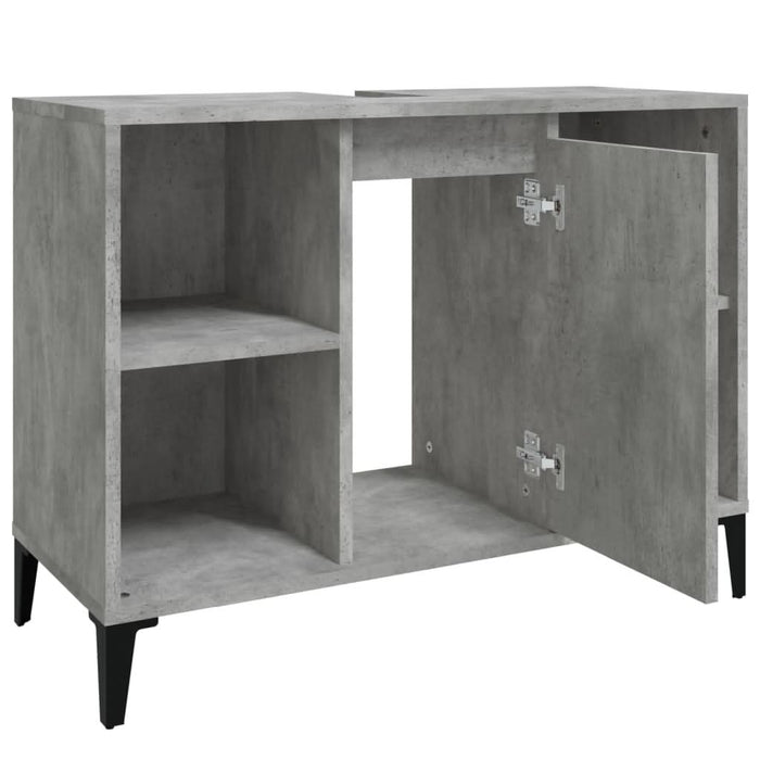Dulap de chiuvetă, gri beton, 80x33x60 cm, lemn prelucrat - WALTI WALTI