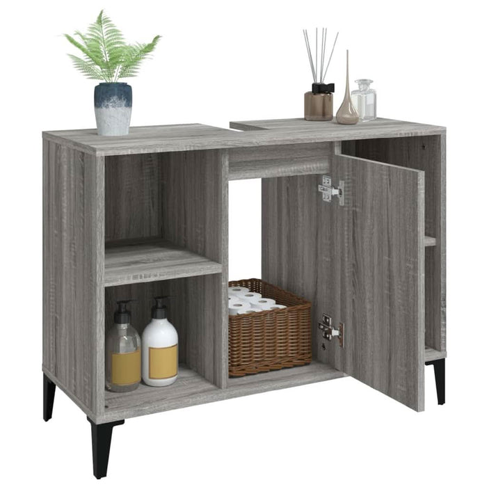 Dulap de chiuvetă, gri sonoma, 80x33x60 cm, lemn prelucrat - WALTI WALTI
