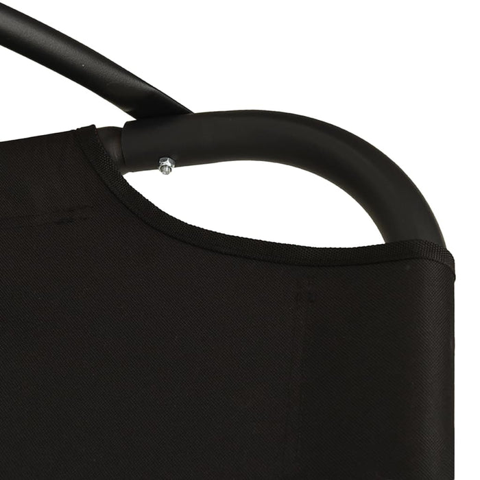 Scaun balansoar grădină cu pernă, negru, textil oxford și oțel - WALTI WALTI