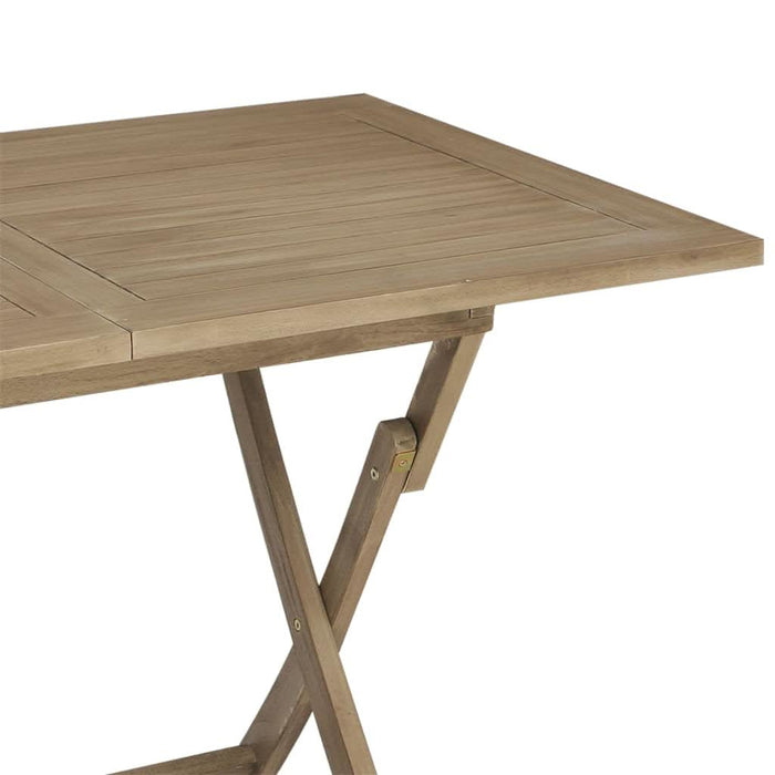 Masă pliantă de grădină, gri, 120x70x75 cm, lemn masiv de tec - WALTI WALTI