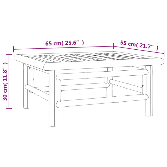 Set mobilier de grădină cu perne gri deschis, 6 piese, bambus - WALTI WALTI