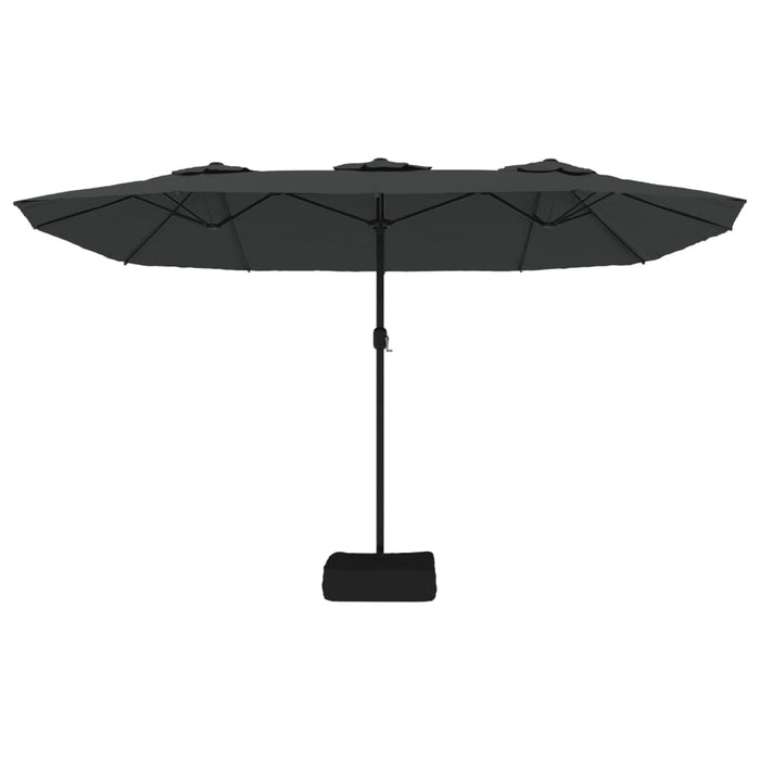 Umbrelă de soare cu două capete, antracit, 449x245 cm - WALTI WALTI