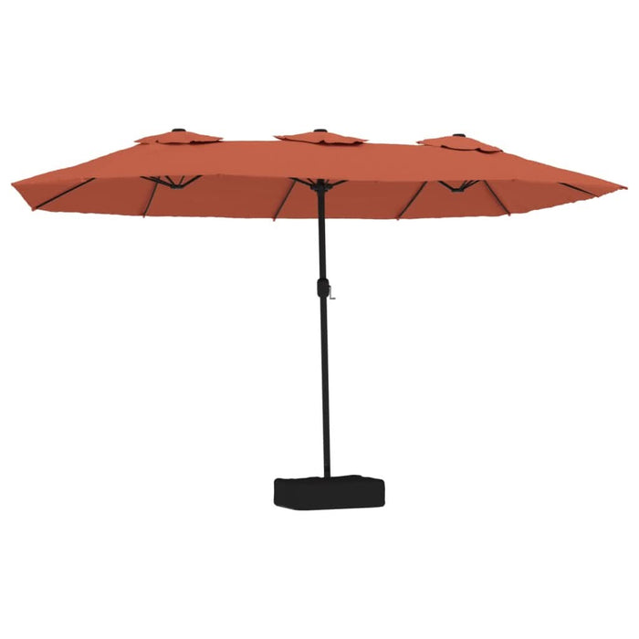 Umbrelă de soare cu două capete cu LED, cărămiziu, 449x245 cm - WALTI WALTI