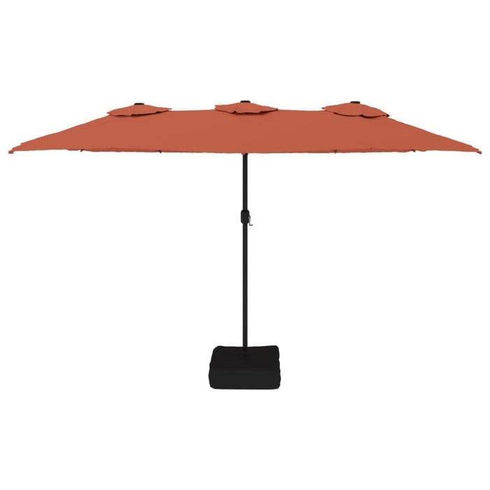 Umbrelă de soare cu două capete cu LED, cărămiziu, 449x245 cm - WALTI WALTI