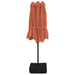 Umbrelă de soare cu două capete cu LED, cărămiziu, 449x245 cm - WALTI WALTI