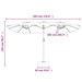 Umbrelă de soare cu două capete cu LED, cărămiziu, 449x245 cm - WALTI WALTI