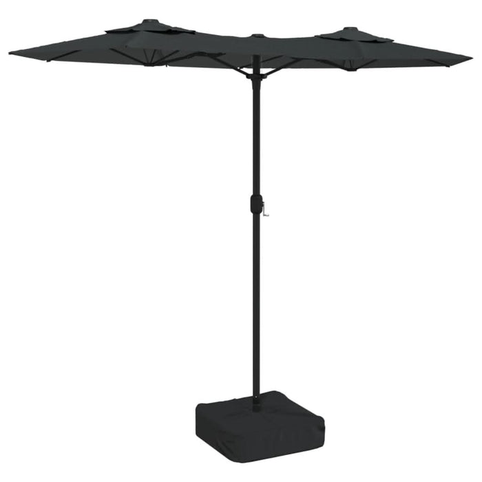 Umbrelă de soare cu două capete, antracit, 316x240 cm - WALTI WALTI