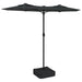 Umbrelă de soare cu două capete, antracit, 316x240 cm - WALTI WALTI