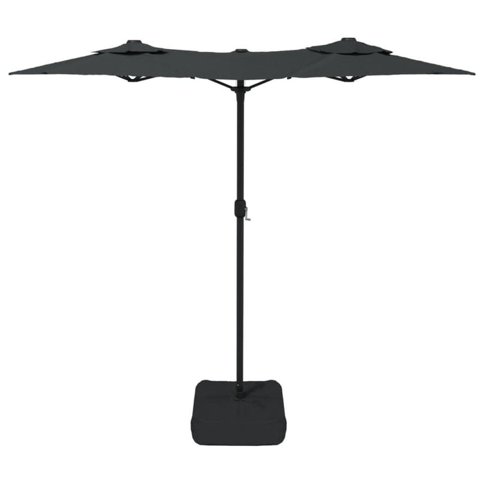 Umbrelă de soare cu două capete, antracit, 316x240 cm - WALTI WALTI