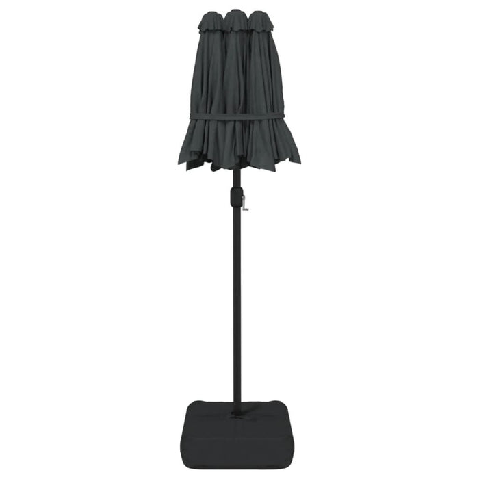 Umbrelă de soare cu două capete, antracit, 316x240 cm - WALTI WALTI