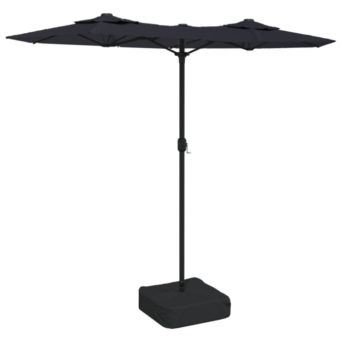 Umbrelă de soare cu două capete, negru, 316x240 cm - WALTI WALTI