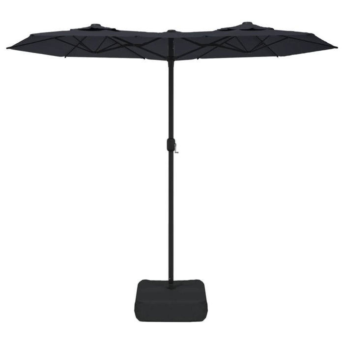 Umbrelă de soare cu două capete, negru, 316x240 cm - WALTI WALTI