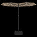 Umbrelă de soare cu două capete cu LED-uri gri taupe 316x240 cm - WALTI WALTI