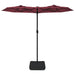 Umbrelă de soare două capete, cu LED-uri, roșu bordo 316x240 cm - WALTI WALTI